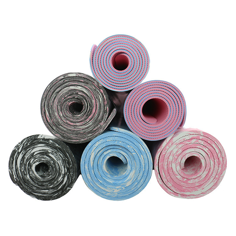 Ροζ ελαφρύ TPE Yoga Mat ανθεκτικό αντιγλιστρούμενο Custom Logo για Yoga Pilates
