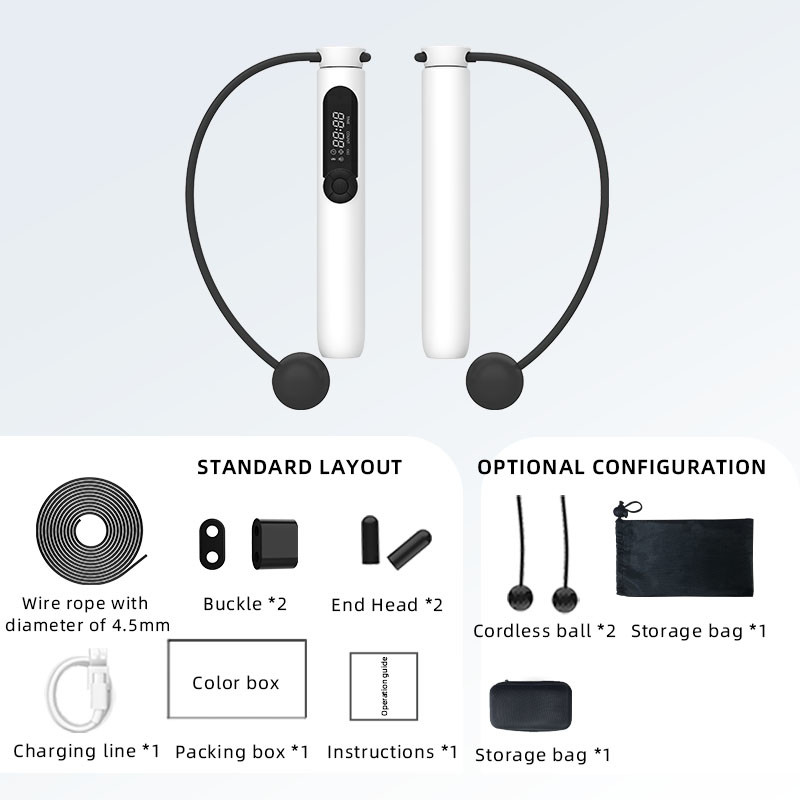 Ασύρματο Bluetooth Jump Rope Ειδική εσωτερική μέτρηση άσκηση γυμναστικής για απώλεια βάρους